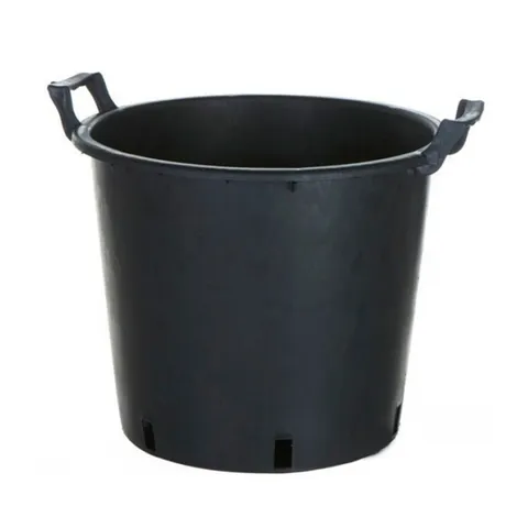 Maceta Redonda Negra Asas