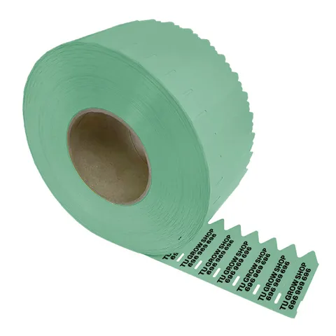 Etiqueta Pincho 17 x 80 mm. Personalizada Verde 3.000 u