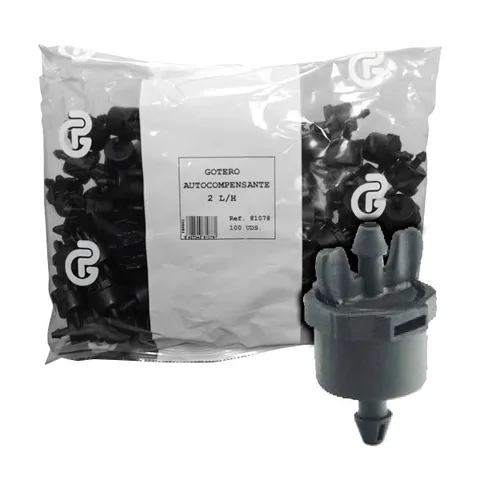 Gotero 2 lt/h. Autocompensante Bolsa 100 ud