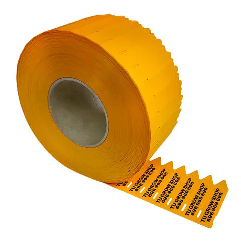 Etiqueta Pincho 17 x 80 mm. Personalizada Naranja 3.000 u