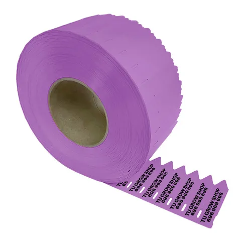 Etiqueta Pincho 17 x 80 mm. Personalizada Morado 3.000 u